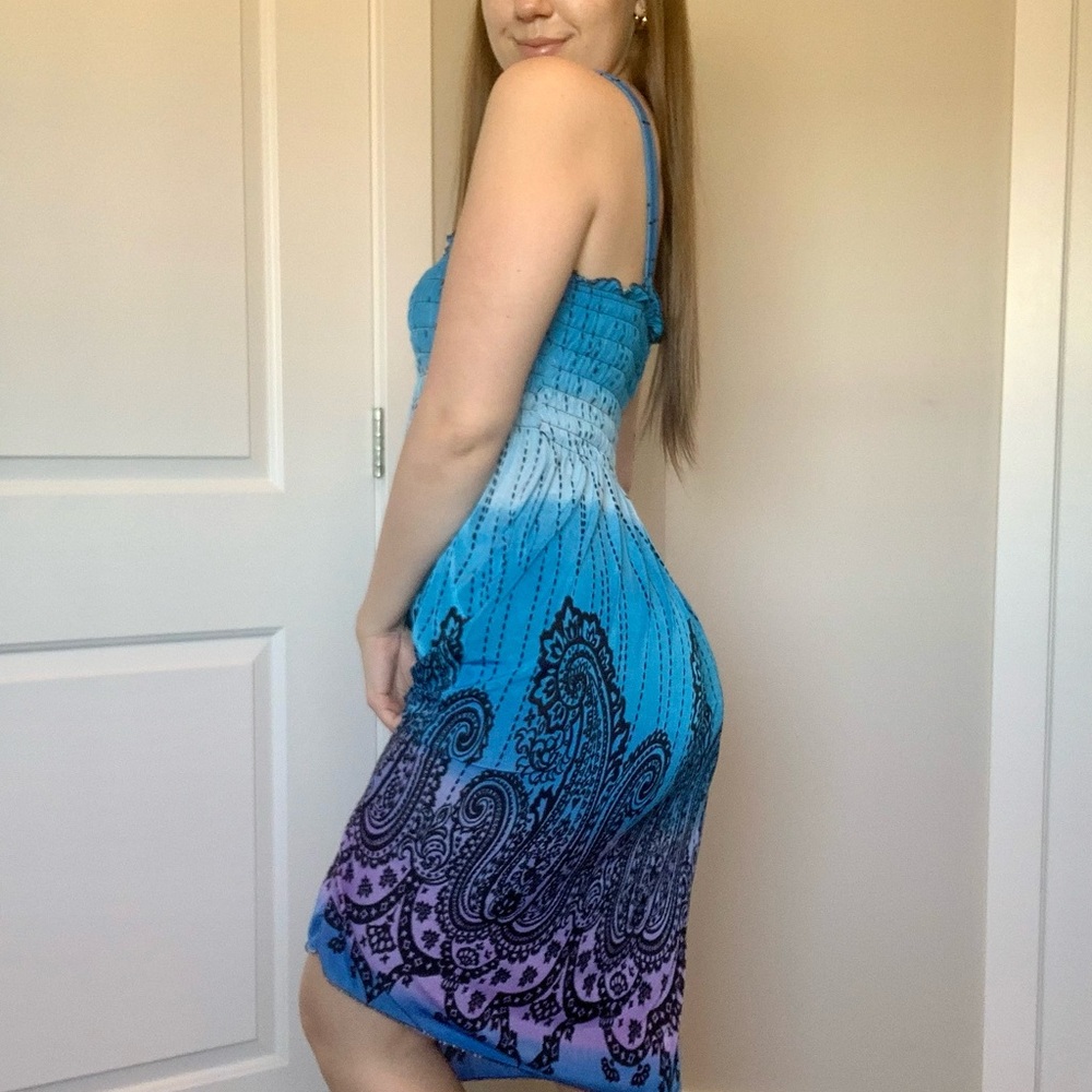 Blue Bohemian Summer Dress